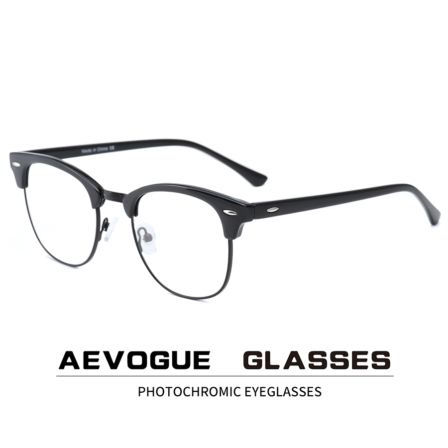 AEVOGUE Photochrome Rezept Rahmen Männer Optische Brillen Frauen Brillen Anti Blaues Licht Gläser KS101