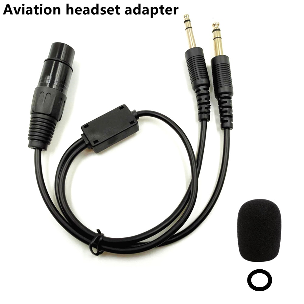 Für Airbus XLR Auf GA Dual Stecker 5 Stift-Headset Adapter Kabel Luftfahrt Kopfhörer Kabel kopfhörer zubehör