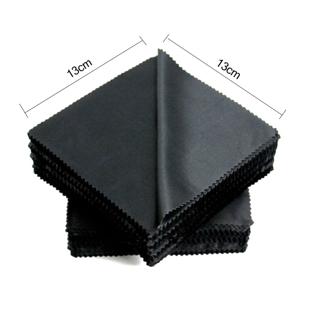 20 teile/los Schwarz Mikrofaser Sonnenbrille Brillen Reinigung Tuch Gläser Brillen Reinigen Objektiv Tuch Zubehör