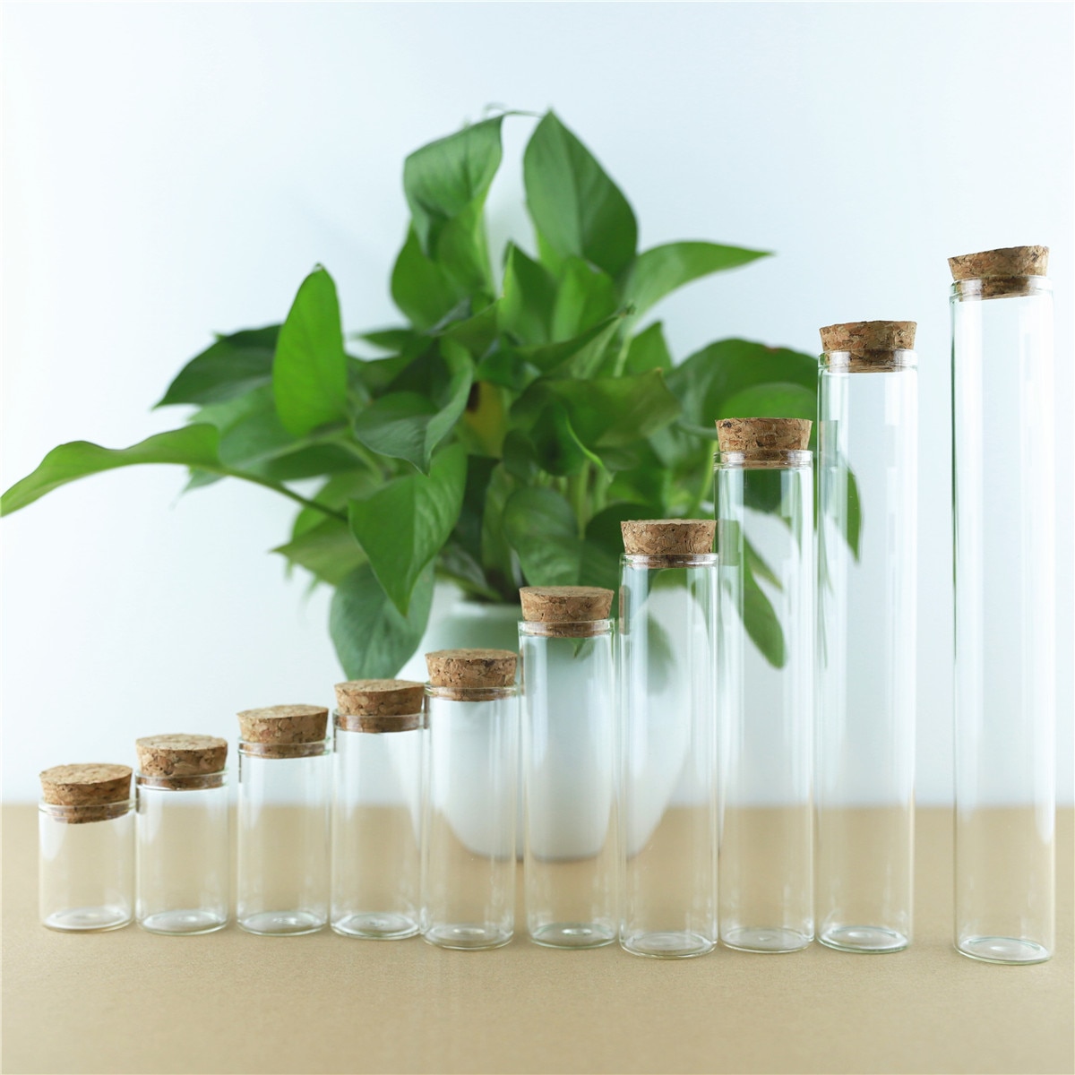 12 Teile/los 50-120ml 30mm Durchmesser in Vitro Glas Botttle Mini sub Gläser Kork Handwerk Lange Gläser flaschen Reise Glas Gläser Hochzeit