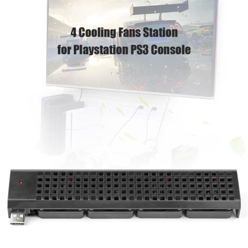ALLOYSEED Dual USB Hub 4 Lüfter Bahnhof verbessern sterben wärme ableitung für Playstation PS3 (40G/80G) spiel Konsole