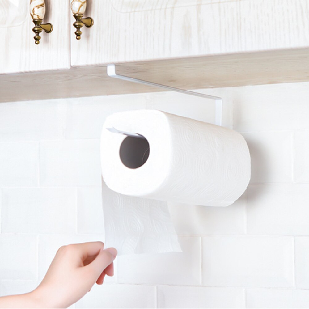 Multifunktions Eisen Handtuch Gestell Lagerung Halfter Hängen Rolle Papier Organizer Gewebe Handtuch Bar Küche Werkzeuge