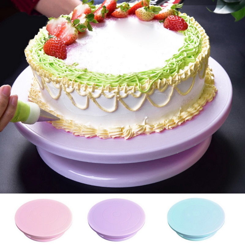 DIY Rotierenden Kuchen Backen Werkzeug Drehscheibe Dekorieren Kuchen Stehen Kuchen Kunststoff Kuchen Drehtisch Backen Werkzeug