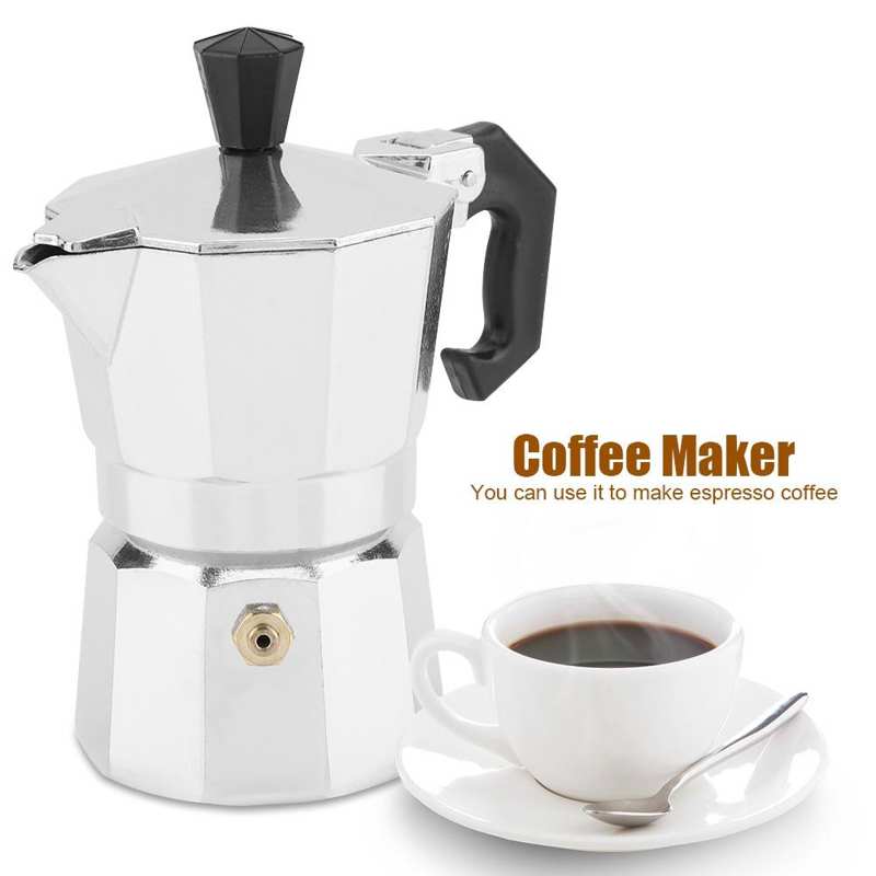 Kaffee Hersteller Aluminium Moka Topf Italienischen Typ Espresso Kaffeemaschine Topf Latte Herde 30mL 1 Tasse