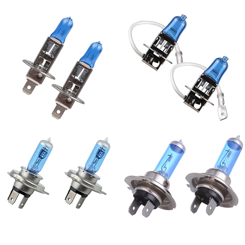 2 stücke Auto Scheinwerfer H1 H3 H4 H7 Xenon Super Lampe Super Weiß Auto Auto Kopf Licht halogenlampen 55W 100W 12V 5000K Nebel lichter