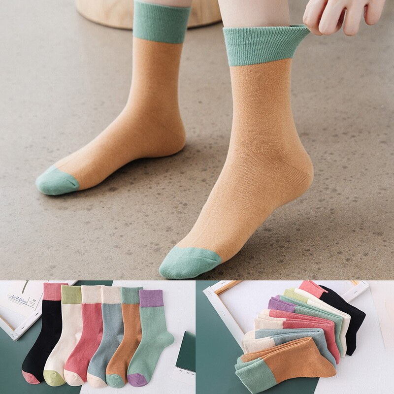 1 paar frauen Baumwolle socken Einfarbig Neue Herbst Winter Koreanisch-Stil Macarons Süssigkeit-Farbige Socken frauen