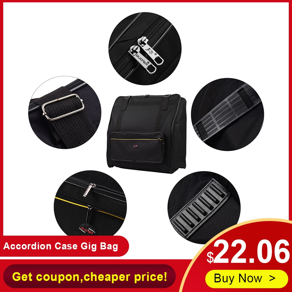 Akkordeon fallen Soloauftritt Tasche Rucksack mit Anti-Kollision Zwischenschicht für 120 Bass Akkordeons Musikalische Tastatur Zubehör