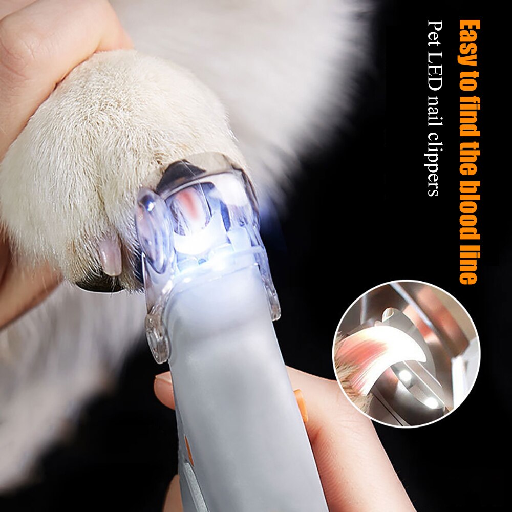 Hund Nagel Knipser Licht Haustier Nagel Haarschneidemaschine Schere Elektrische Haustier Nagel Haarschneidemaschine LED Licht Nagel Trimmer Für Haustiere Hund katze