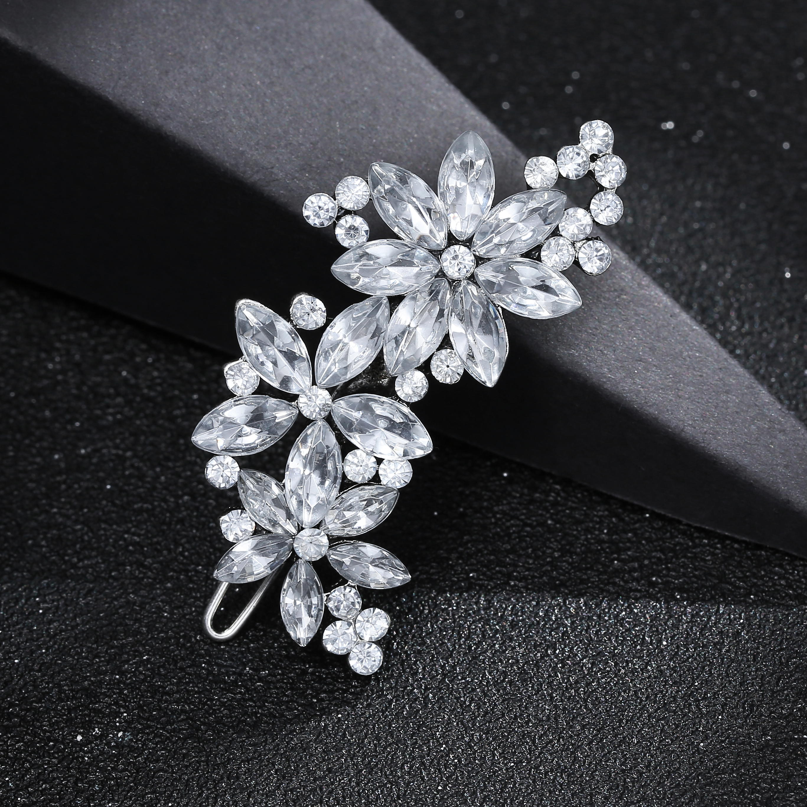 Neue Stil Kristall Strass Braut Hochzeit Blume Griffe Haarnadeln Haar Clip Haar Schmuck Frauen Haar Schmuck