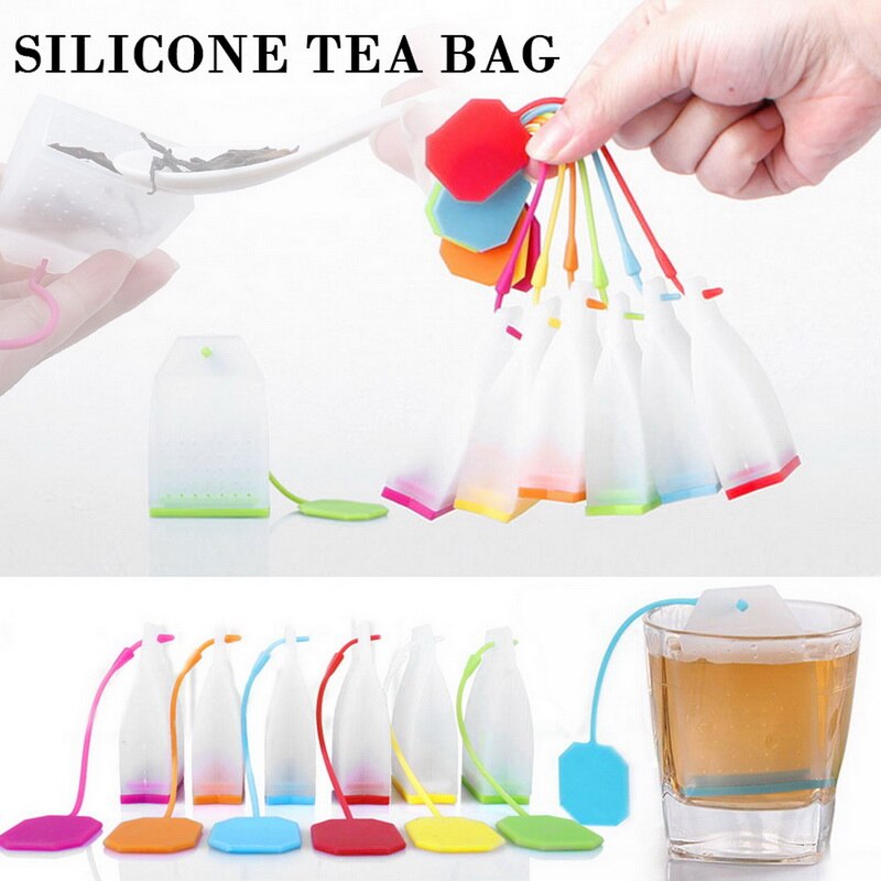 Tee-ei Tee Siebe wiederverwendbar Silikon Ente bilden Lebensmittel Klasse Küche Zubehör verlieren Blatt Teekanne Schnur Tee Tasche #1