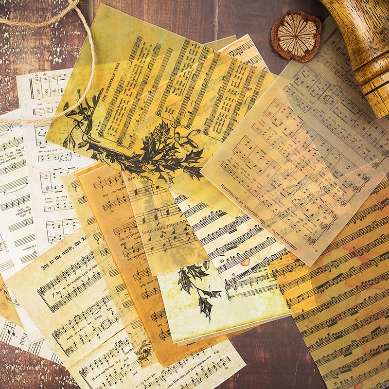 16Stck Müll Tagebuch große größe retro musik Material papier DIY scrapbooking Collage Album woche tagebuch dekoration hintergrund papier