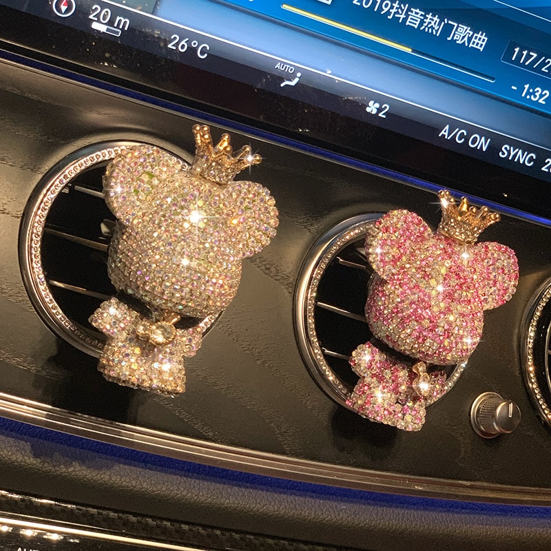 Auto Aromatherapie hoch-Ende-Kreative Diamant Nette Bär heftig Bär Auto Parfüm Clip Auslauf Auto Innen Schmuck Weibliche
