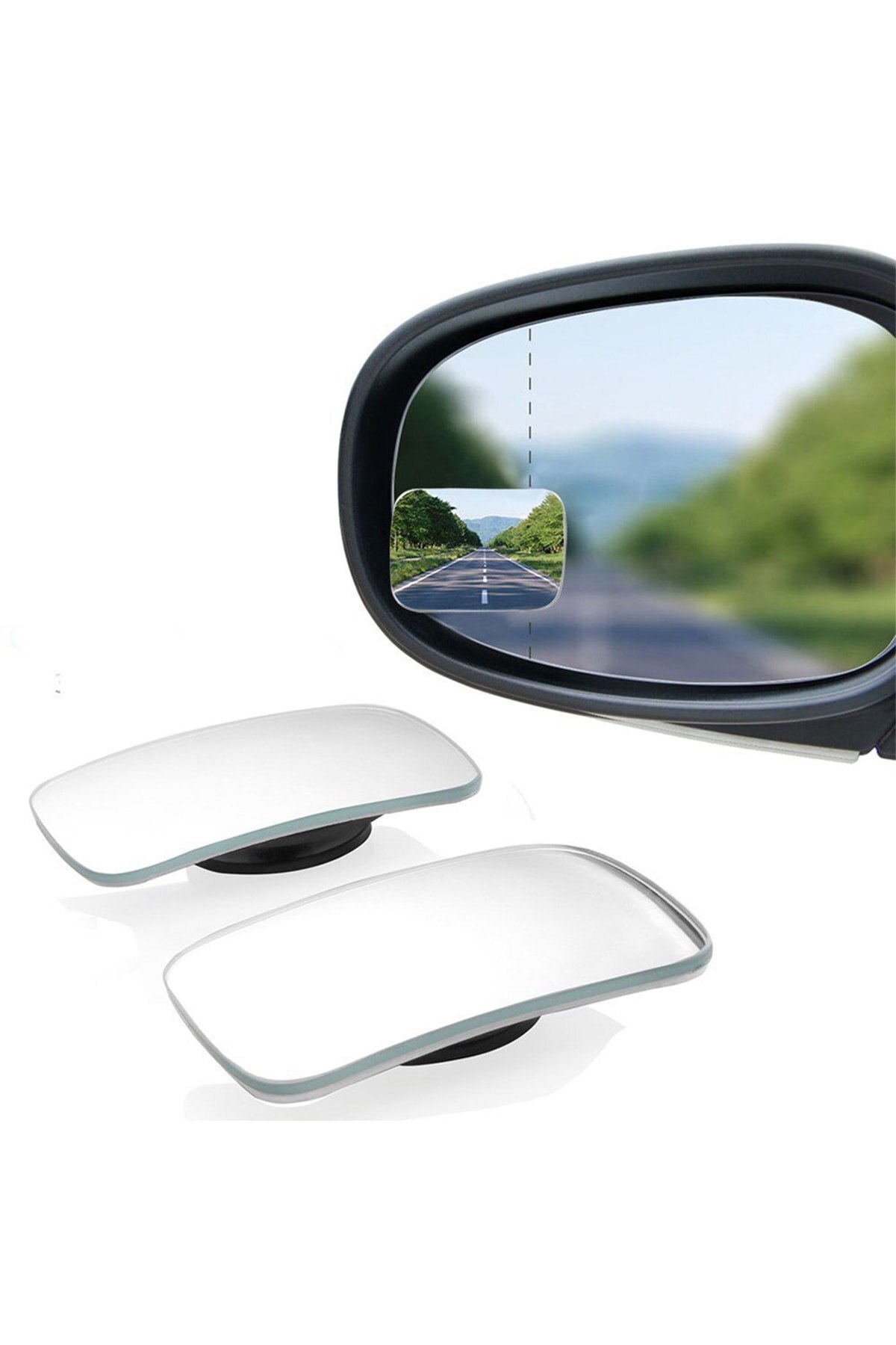 2 Stck Auto blind Stelle Spiegel Echt Spiegel 70 X40 Mm Spielt Modische Weitwinkel Konvexen Hinten kleine Parkplatz Zubehör