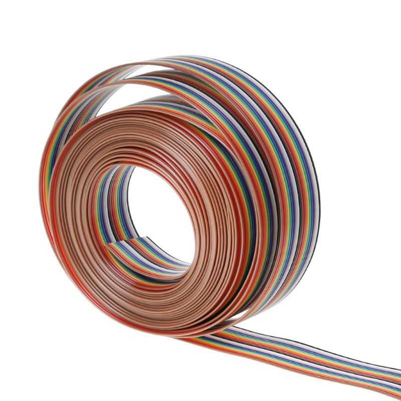 5m Regenbogen Kabel 20Stift DuPont Draht Mit 1,27mm Linie Tonhöhe Verbinden Drähte und