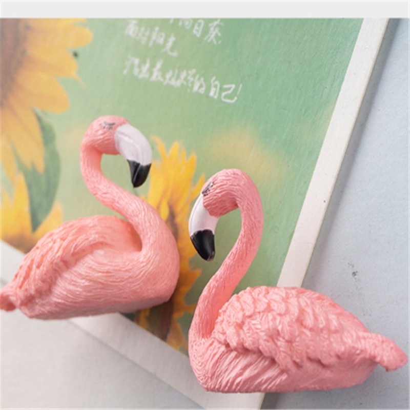 2 teile/satz Flamingo Party Magnetische Aufkleber Foto niedlich Paar Party Dekoration Nachricht Magnet Aufkleber DIY Hochzeit Dekoration -C