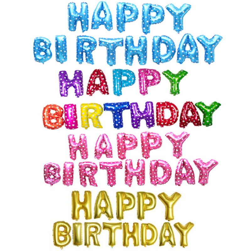 16 Zoll glücklich Geburtstag Luftballons einstellen 6 farben freundlicher geburtstag Party dekorationen knapp einstellen balony wiederverwendbar ballon