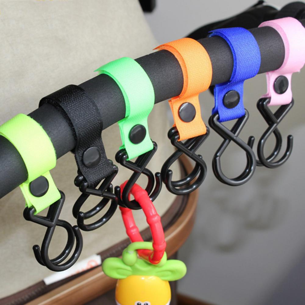 1PC 2X Buggy Clip Kinderwagen Kinderwagen Kinderwagen Seite Haken Baby Griff Einkaufstasche Kunststoff Tasche Baby Wagen Haken hoch