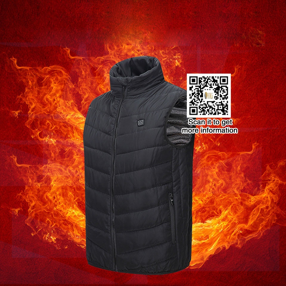Erhitzt kleidung Männer draussen USB Infrarot Heizung Weste Jacke Winter Elektrische Thermische Kleidung draussen-batterie heizung