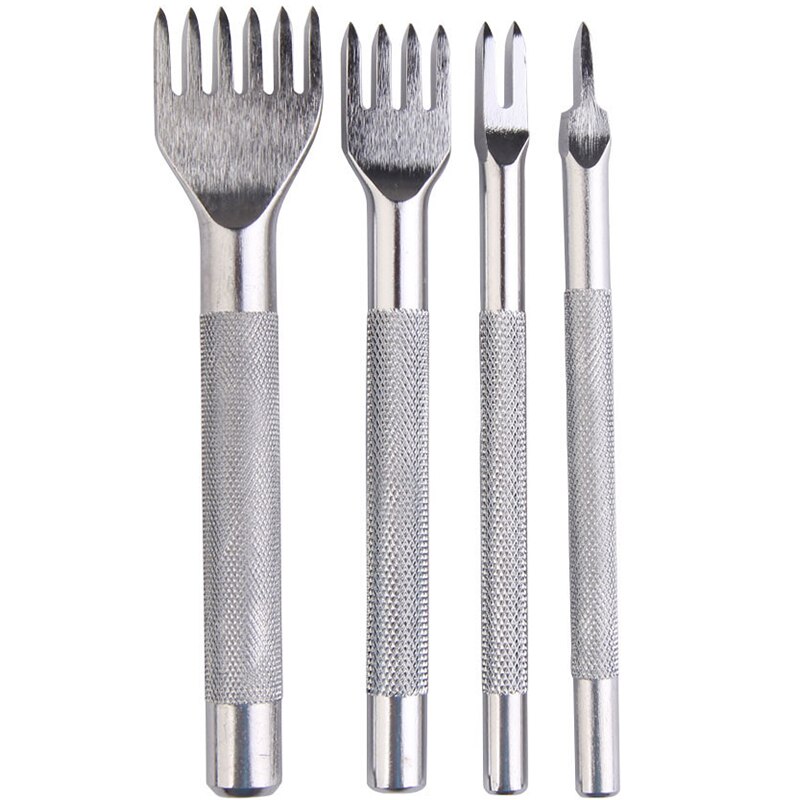 8 stil 4Stck 3mm 4mm See Leder Werkzeug Schläge Nähen Schlag Werkzeug Silber Schwarz Gold Retor Zinke leder Handwerk Werkzeuge