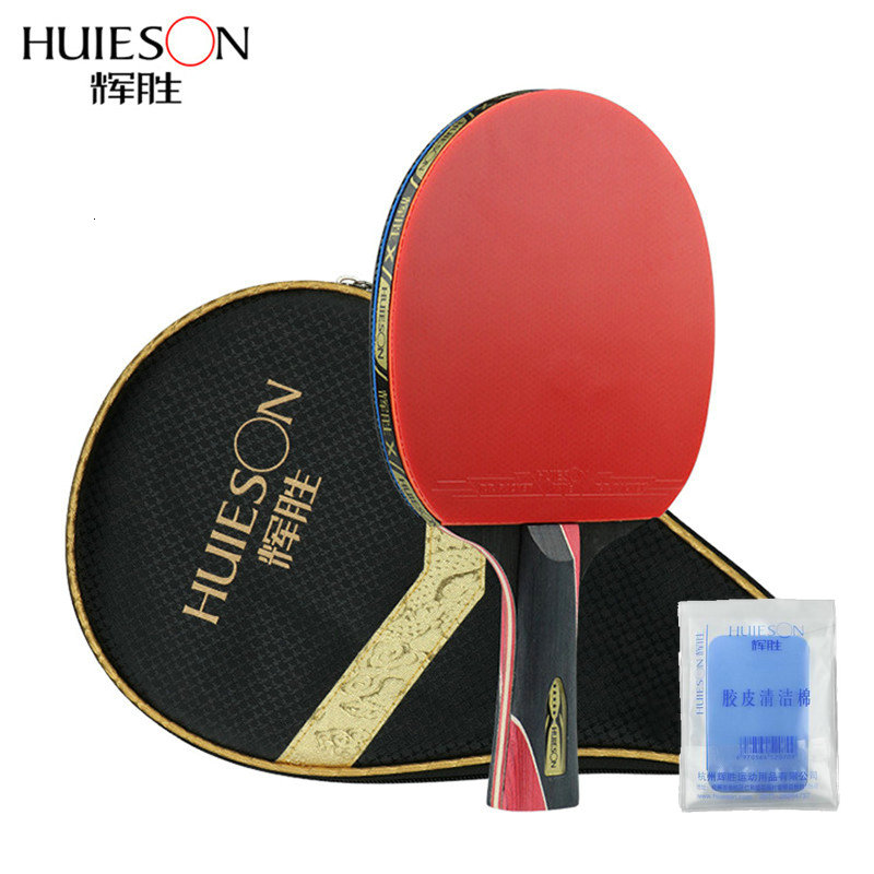 Huieson 5 Stern Schwarz & rot Kohlenstoff Tischtennis Schläger Doppel Pickel-in Gummi Tischtennis Schläger für Teenager Spieler