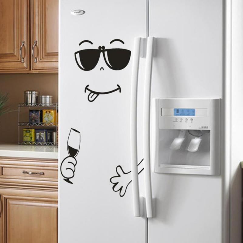 Nette Zauberstab Aufkleber Küche Kühlschrank Zauberstab Glücklich Smiley Gesicht Aufkleber Für Heimat Dekoration Abnehmbare Zauberstab Aufkleber Wohnkultur