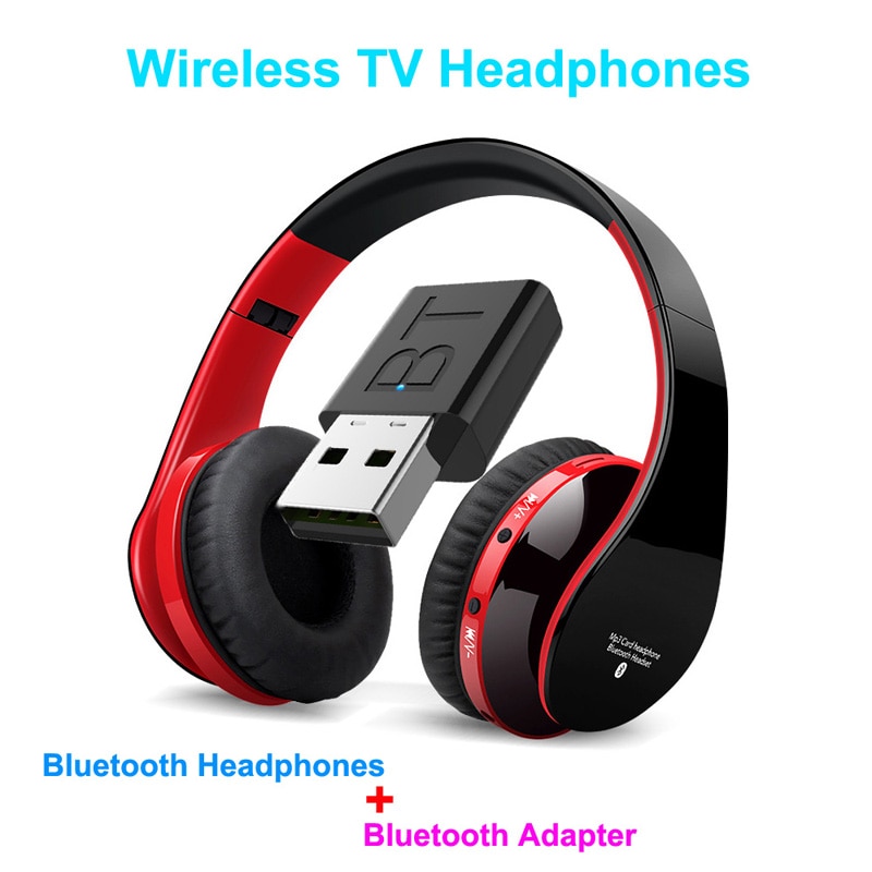 TV Bluetooth Kopfhörer HiFi bluetooth Kopfhörer Tiefe Bass Drahtlose TV Kopfhörer mit Absender Stock Für TV Computer Telefon