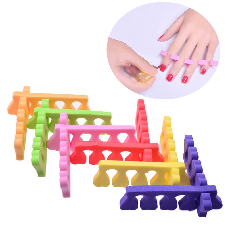 10 stücke Nagel Kunst Zehen Separator Weiche Schaum Schwamm Kappe Teiler Beliebte Finger Separator Nagel Kunst Manikübetreffend Pedikübetreffend Nagel Gel werkzeuge