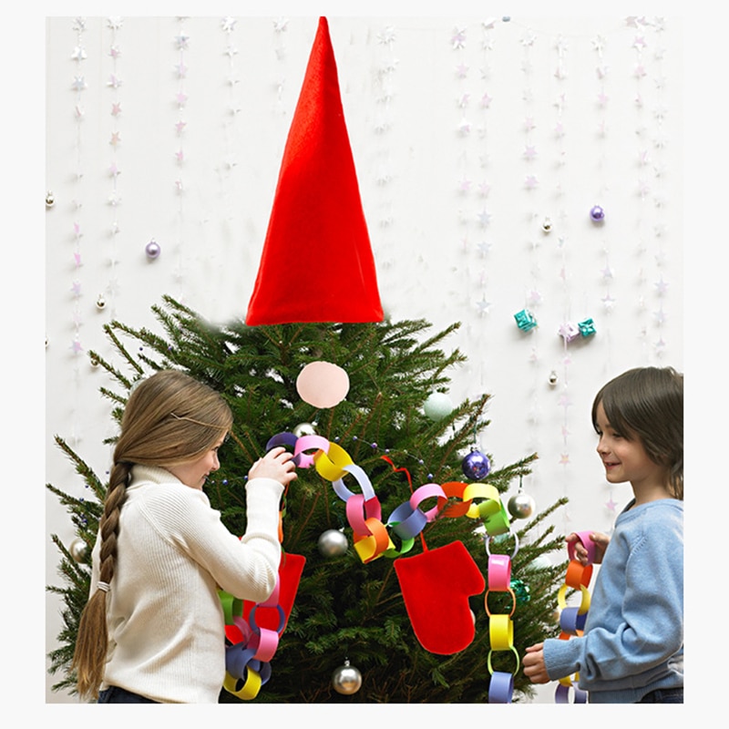 Weihnachten Dekoration DIY Weihnachten Baum Ornamente Weihnachten Baum oben Hütte Abdeckung Baum oben Hütte Nase Handschuhe Weihnachten Baum Ornamente