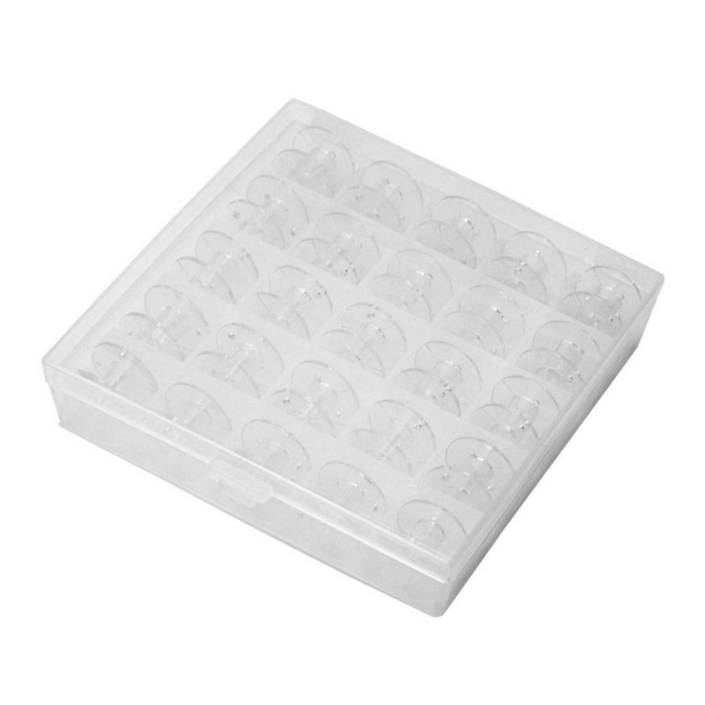 transparent Klar Lagerung Leere Kasten 25 Gitter Nähmaschine Gewinde Organizer mit 25 Spulen Werkzeuge