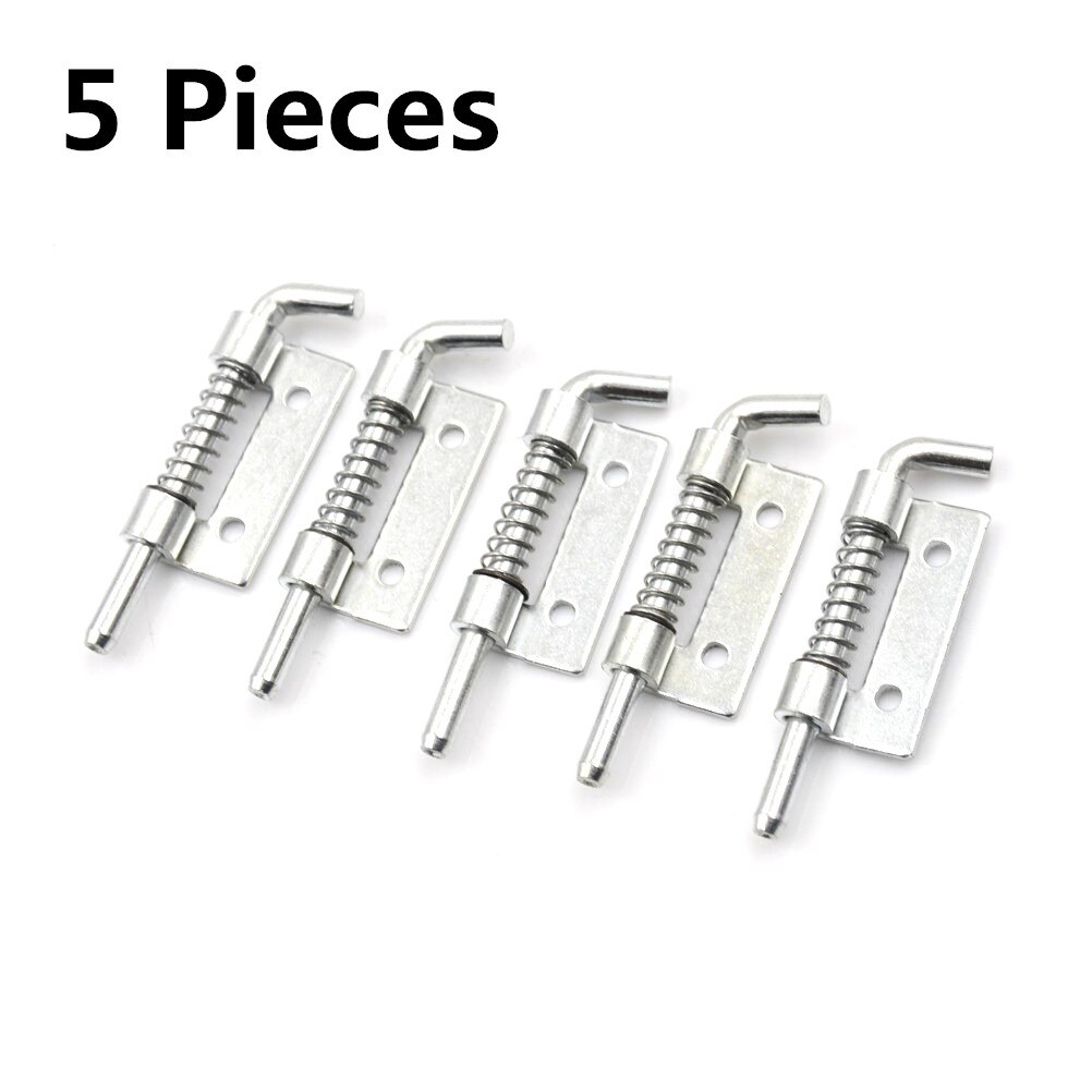 5 stücke Frühling Geladen Metall Sicherheit Fass Bolzen verriegeln Silber Tonne Frühling Verriegelungen Tür Schrank Scharniere Hardware- 5,3X1,7 cm
