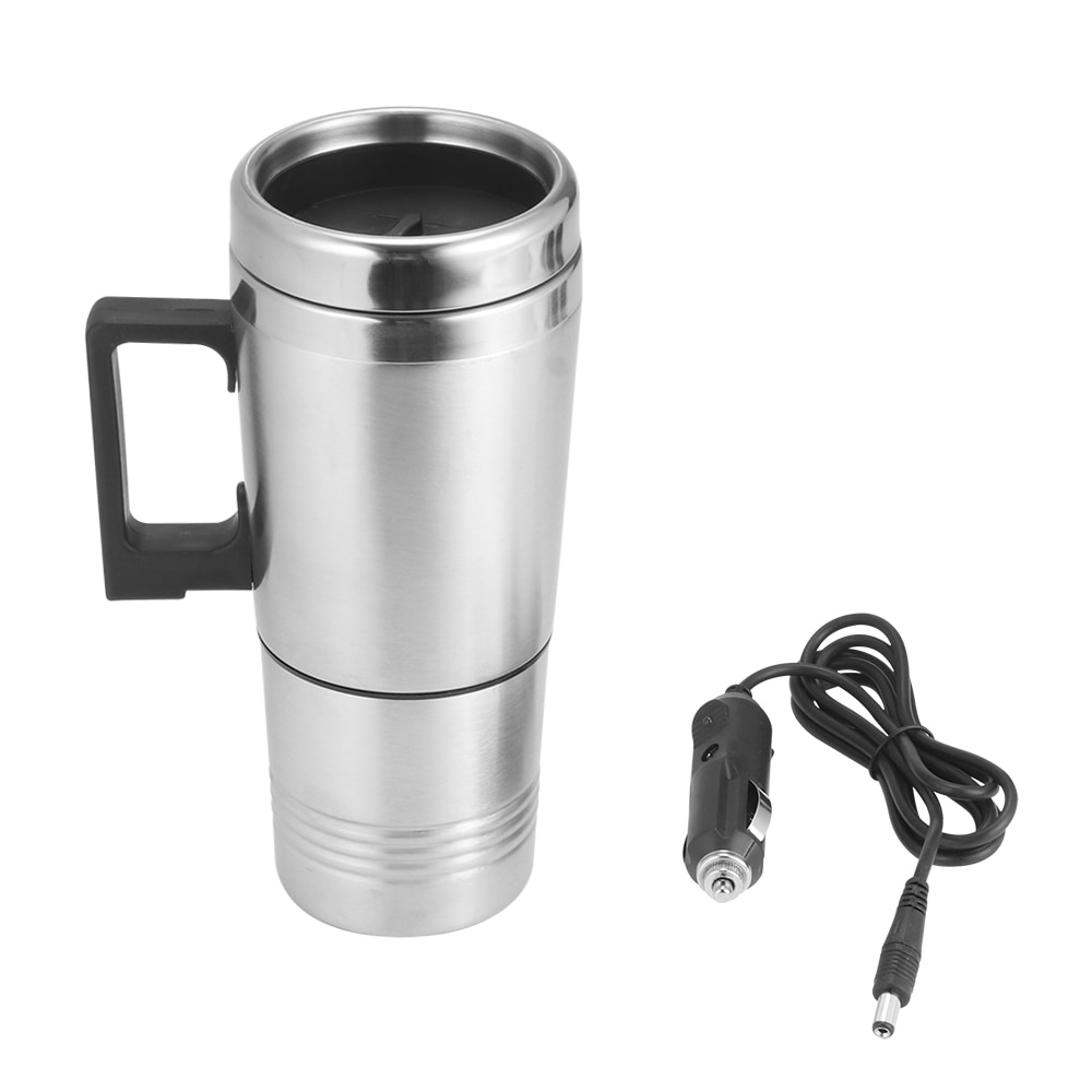 12V 500ML Auto Wasser Halten Wärmer Wasserkocher Tasse Tragbare Elektrische Wasserkocher Reise Kaffee Becher Auto Energie Kabel Mit zigarre Leichter Kabel