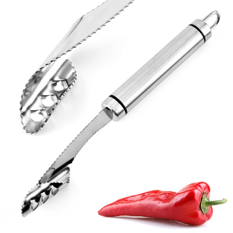 Edelstahl Pfeffer Loten Chili Samen Entferner Separator Gerät Gemüse Cutter Schneidemaschine Küche Obst Gemüse Gerät Werkzeuge