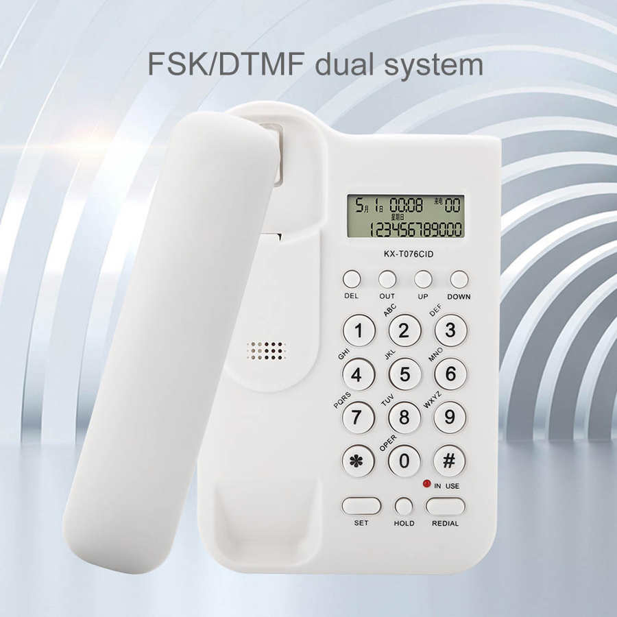 KX-T076 Heimat Hotel Telefon verdrahtet Schreibtisch kabelgebunden Zauberstab Montieren Büro Festnetz Telefon FSK/DTMF telefono fijo para casa telefon