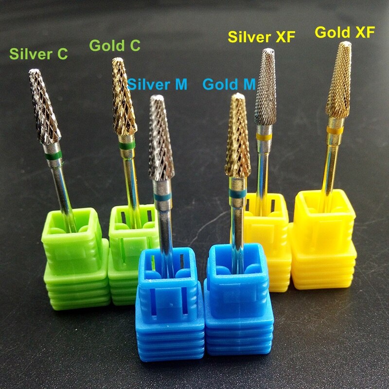 EasyNail ~ Profi. Silber Gold Wolfram Hartmetall Bur Nagel Bohrer Cutter Nagel Dateien Nagel Bohrmaschine Manikübetreffend Maschine Zubehör.