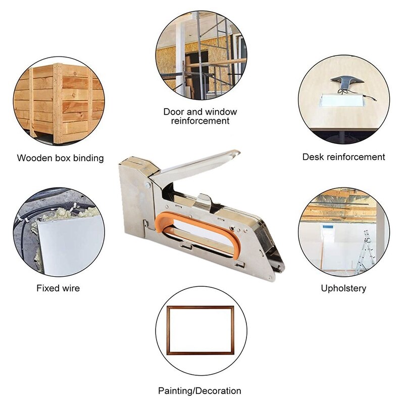 Hefter Schwere Hefter 3 in 1 Manuelle und 600 Heftklammern Einschließlich D, U und T Heftklammern
