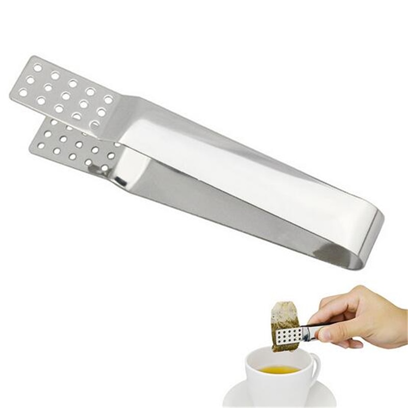 Kleine Höhlte-aus Lebensmittel Zange Edelstahl Lebensmittel Zange Küche Utensilien Buffet Kuchen Zangen Klemmen Teegeschirr Zubehör