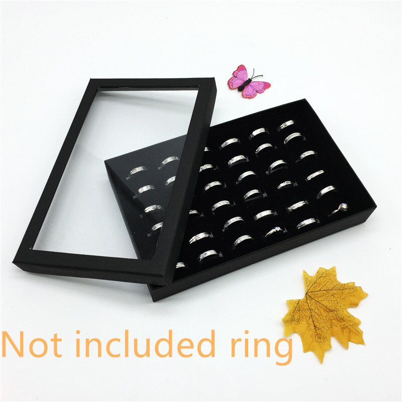 neue transparent 36-Slot Ring Ständer Metall Ohrringe Schmuck Lagerung Kasten Umwelt organizer schmuck See