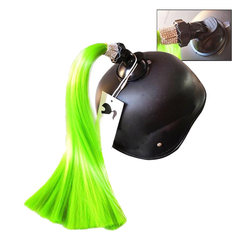 CDCOTN 1Stck Motorrad Helm Zöpfe DIY Diamant Frau Zöpfe proücke Für Motorrad Helme Saugnapf Dekoration Auto Styling