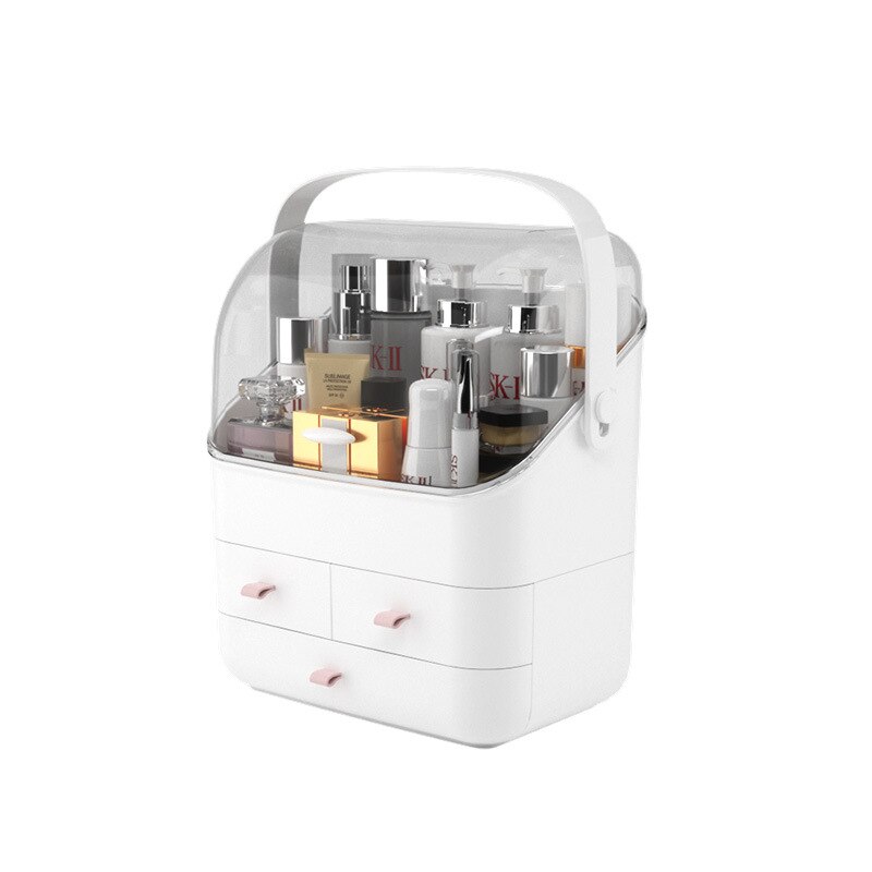 Weiß machen-hoch organizer Tragbare schublade fach Kosmetik lagerung Kasten Wasserdichte große kapazität machen-hoch veranstalter