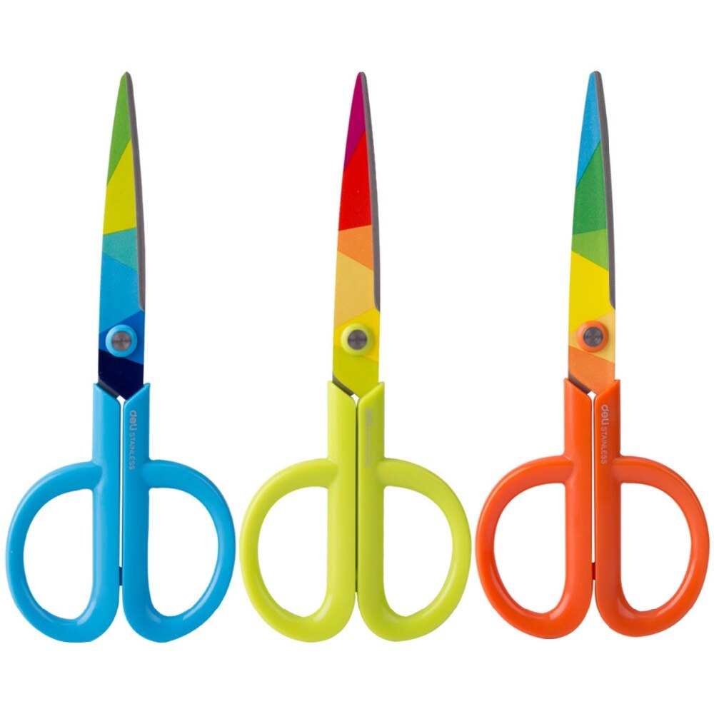 1 Teil/los dauerhaft Bunte Edelstahl Gedruckte Schere für Schule Schreibwaren & Bürobedarf