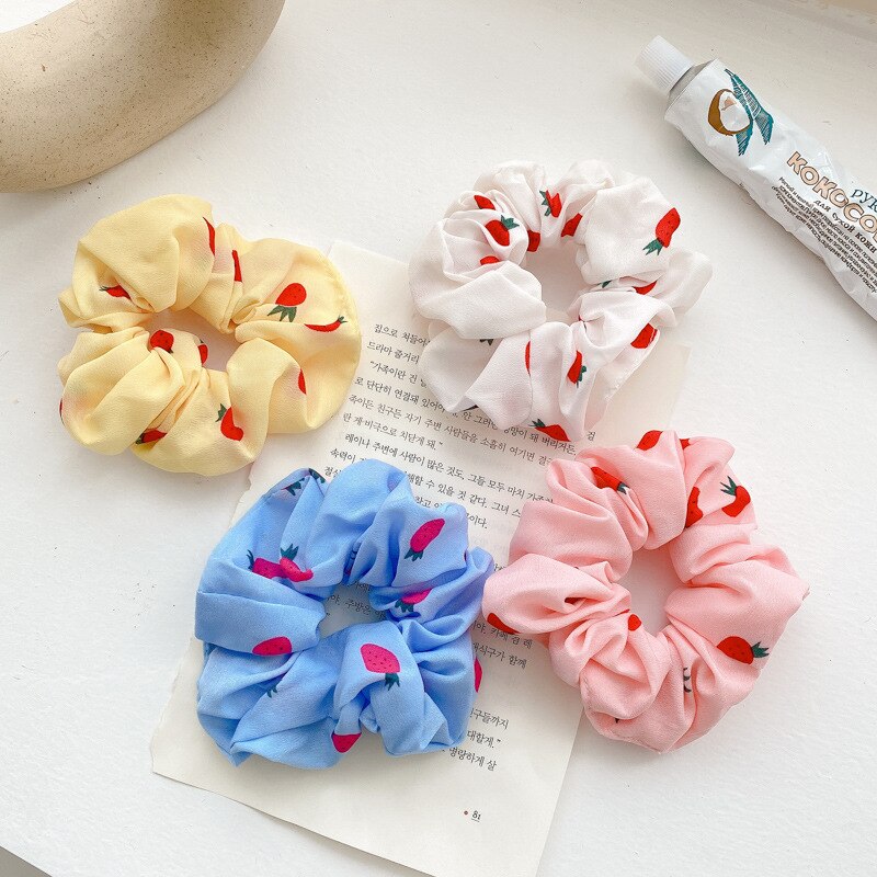 Erdbeere Darm Haar Band eins Südkorea Nette Mädchen'S Haar Zubehör Haar Band Chiffon Stoff für Binden Haar Haarband fei