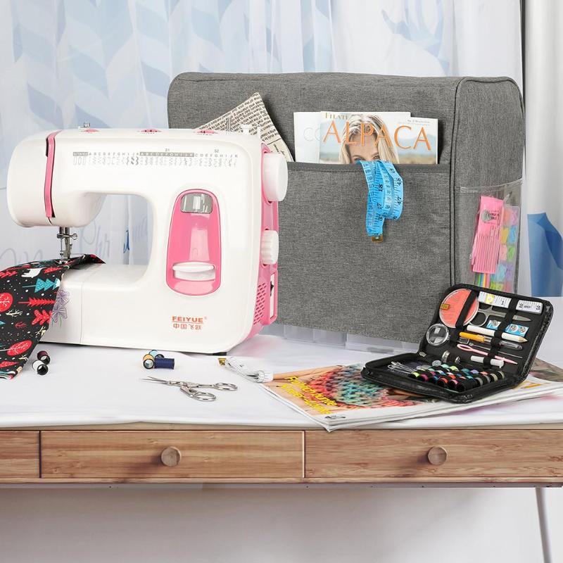 Große Kapazität Wasserdichte Oxford Tuch NäHenne Maschine Abdeckung Lagerung Tasche Maschine Staub Abdeckung Mit 3 Taschen Zubehör