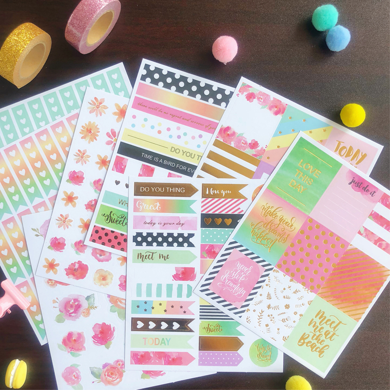 Lovedoki Handgemachte Blume Aufkleber Planer Zubehör Tagebuch Aufkleber Notizbuch Dekoration Sammelalbum Aufkleber Koreanische Briefpapier
