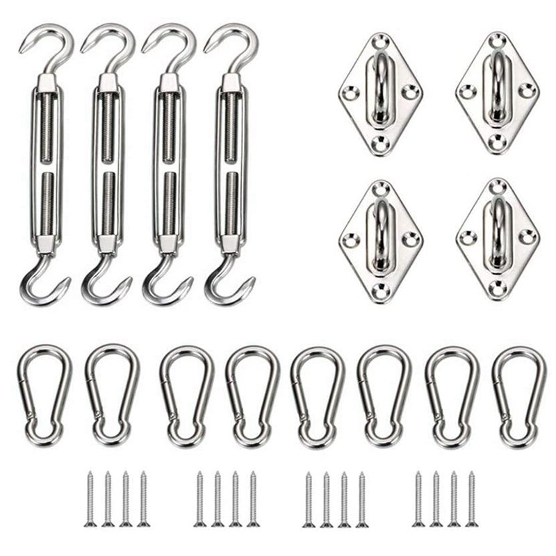 M6 Markise Befestigung Sonne Sonnensegel Edelstahl Hardware- Bausatz für Garten Sonne Sonnensegel Befestigung Zubehör