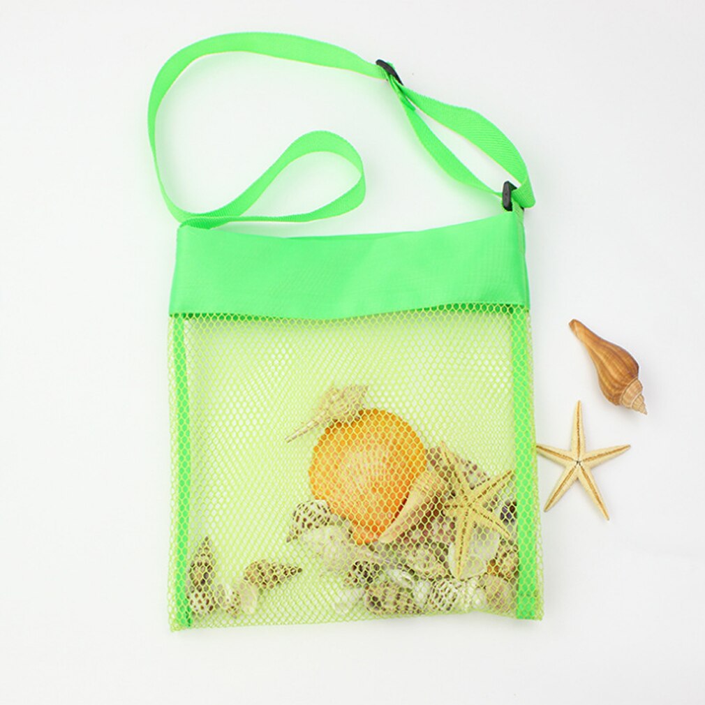 2 teil/satz freundlicher Gittergewebe Tasche Tragbare Sommer freundlicher Sand Hülse Sammlung Tasche freundlicher Sandkasten Spielzeug Falten Strand schulter Tasche Tasche