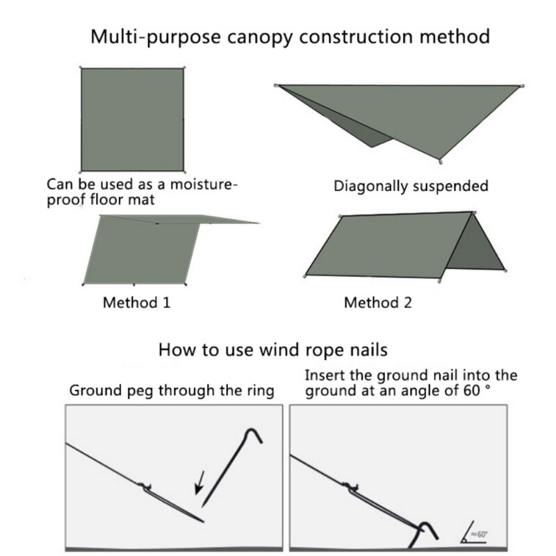Markise Sonnendach Strand draussen Camping Garten Tourist zelt Baldachin Sonnenschirm Hängematte Regen Fliegen Flugzeug Wasserdicht Schatten Zelt