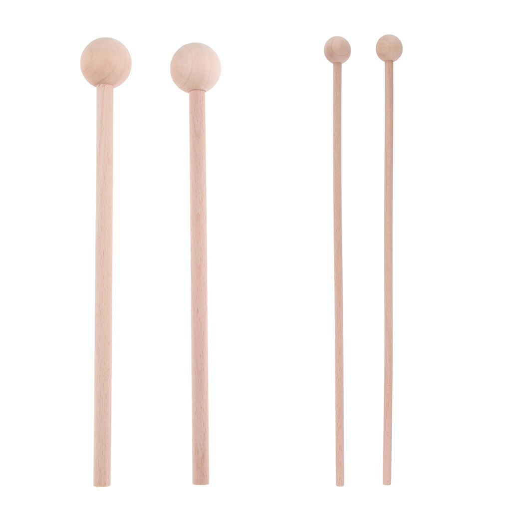 Pack von 2 Holz Zunge Trommel Stock SchläGel Holz Schlagzeug Stöcke Hammer Trommelstöcke Schlagzeug Instrument Zubehör