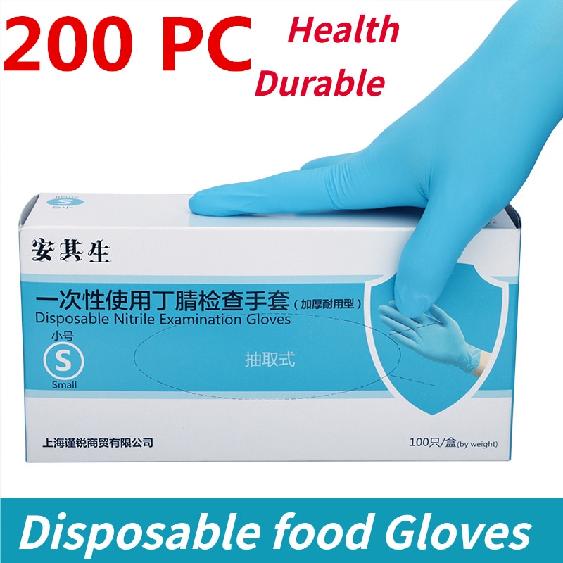 100/200 stücke Einweg Handschuhe Latex nitril Gummi handschuhe Küche/Geschirr/Arbeit/Garten Einweg Handschuhe für küche