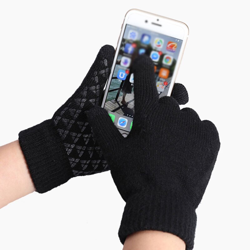 strecken Männer Handschuhe Plus Größe Ich bin Freien Anti-Unterhose Wärmer Winter Herbst Handschuhe Touchscreen Handschuhe Verdicken Wolle Gestrickte Handschuhe