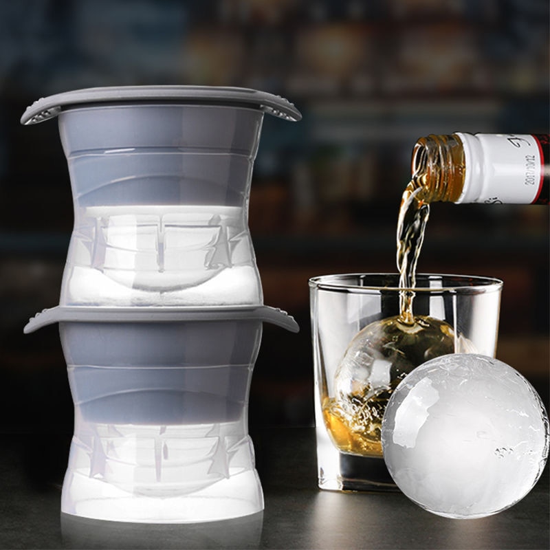 Silikon Kugel Eis Würfel Schimmel Küche Stapelbar Langsam Schmelzen DIY Eis Ball Runde Gelee Machen bilden Für Cocktail Whiskey Trinken